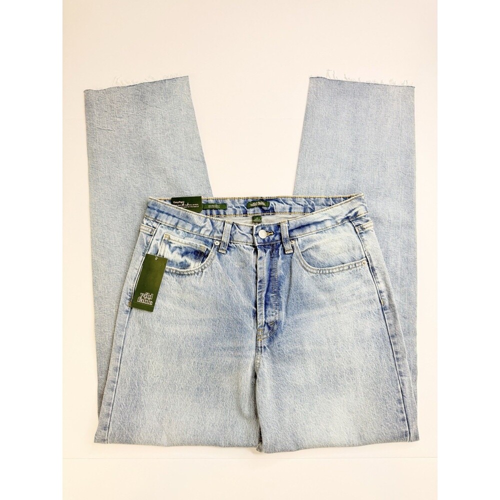 Wild Fable High Rise Straight Leg Jeans Womens Size 8 Light Wash Raw Hem NWT - Picture 5 of 11